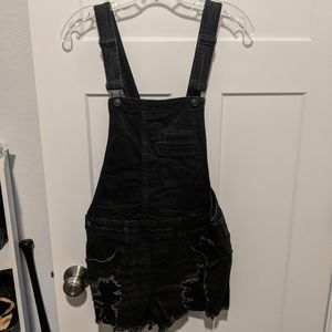 Express distressed coveralls